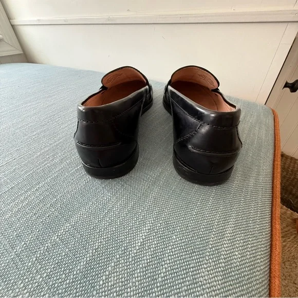 J Crew Classic Tab Black Spazzolato Leather Loafer - Picture 5 of 10